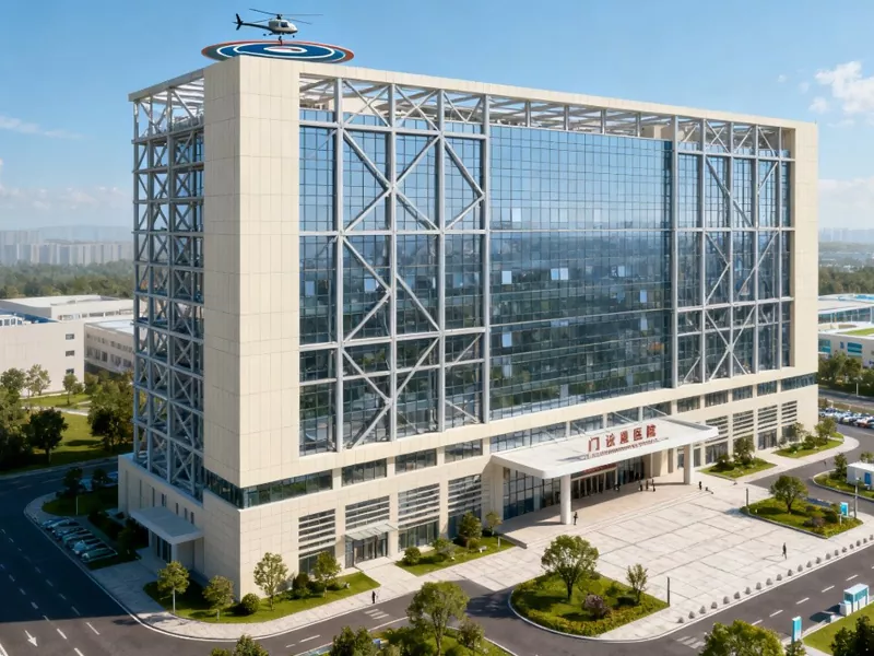 Jengo kubwa la hospitali ya chuma iliyoandaliwa